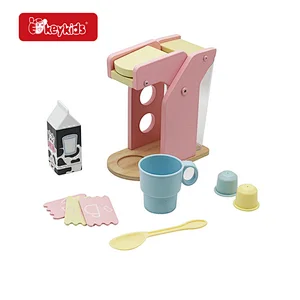 Play Kitchen Accessories Role Play Wooden Toys Coffee Set for Ages 3+ W10D844